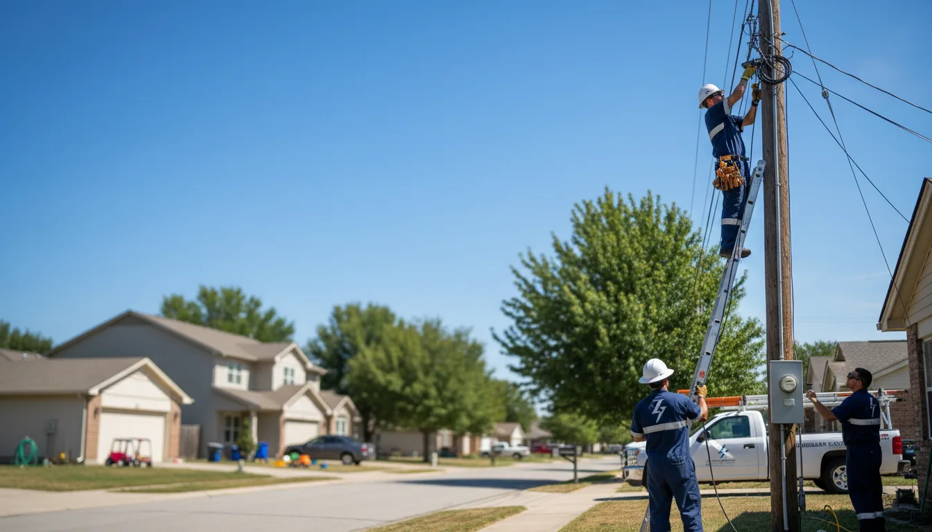 Residential electrician providing installation services in Bushland, TX